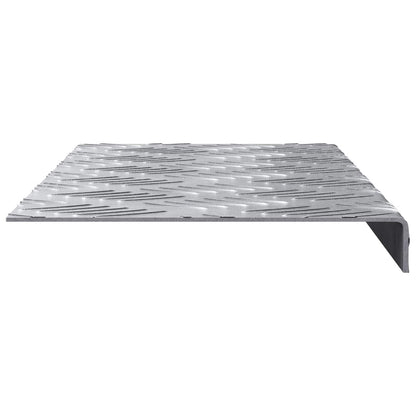 Gradini per Scale 15 pz 60 x 18 x 2,5 cm Argento Alluminio