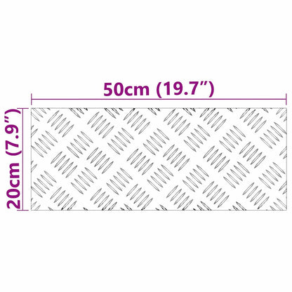 Gradini per Scale 2 pcs Argento 50 x 20 cm Alluminio