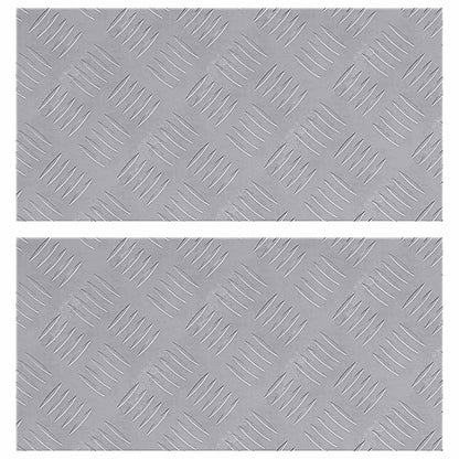 Gradini per Scale 2 pcs Argento 50 x 25 cm Alluminio