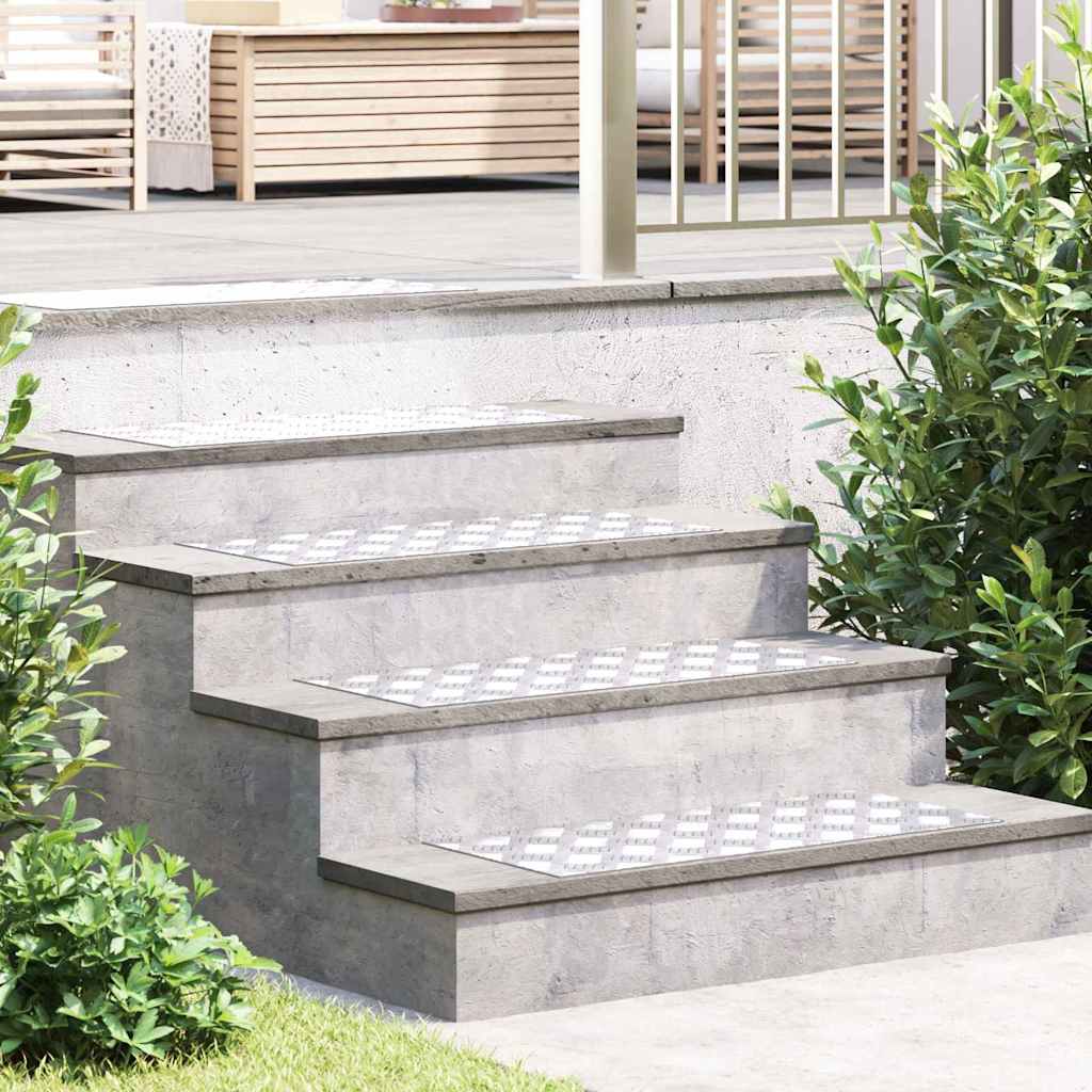 Gradini per Scale 4 pz 70 x 30 cm Argento Alluminio | homemem39
