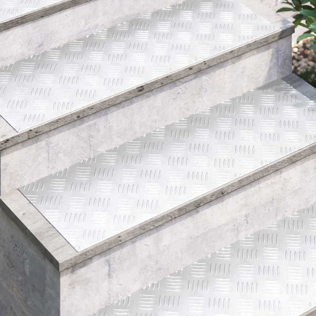 Gradini per Scale 2 pz 90 x 30 cm Argento Alluminio | homemem39