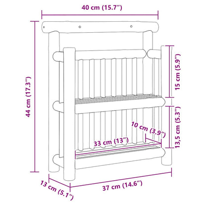 Scaffale da parete Naturale 40 x 13 x 44 cm Bambù | homemem39