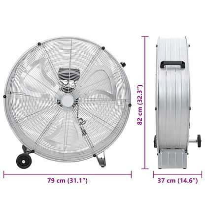 Ventilatore a tamburo Argento 79 x 37 x 82 cm Alluminio