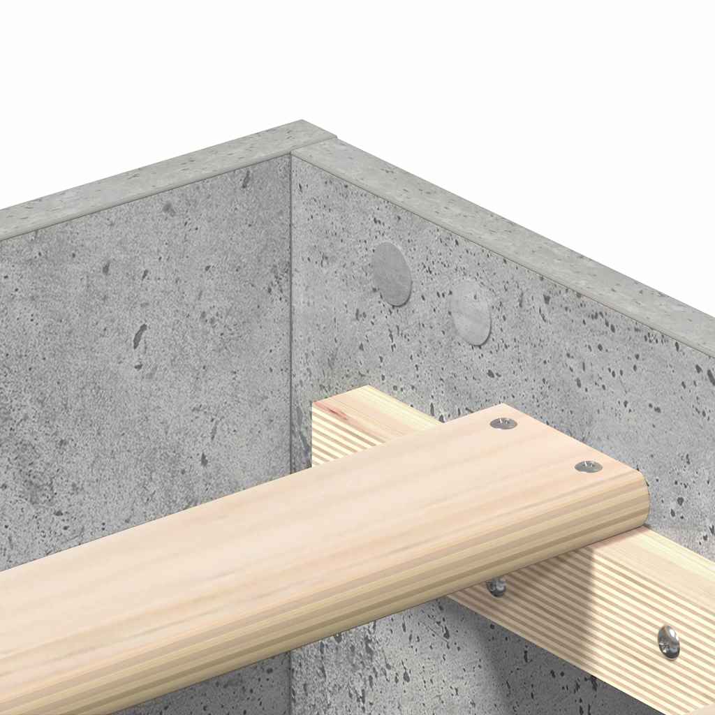 Struttura del letto Grigio cemento 203 x 93 x 25 cm | homemem39
