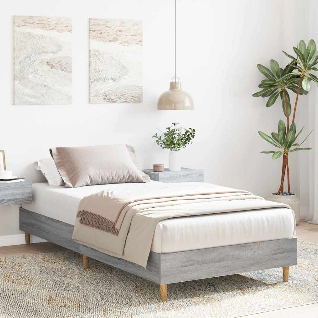 Struttura del letto Grigio Sonoma 203 x 93 x 25 cm | homemem39
