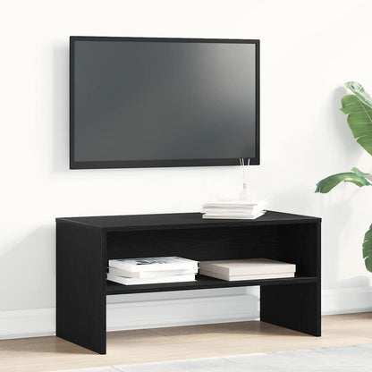 Mobile Porta TV Rovere Nero 80x40x40 cm in Legno Multistrato - homemem39