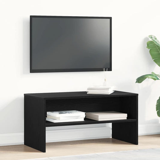 Mobile Porta TV Rovere Nero 80x40x40 cm in Legno Multistrato - homemem39