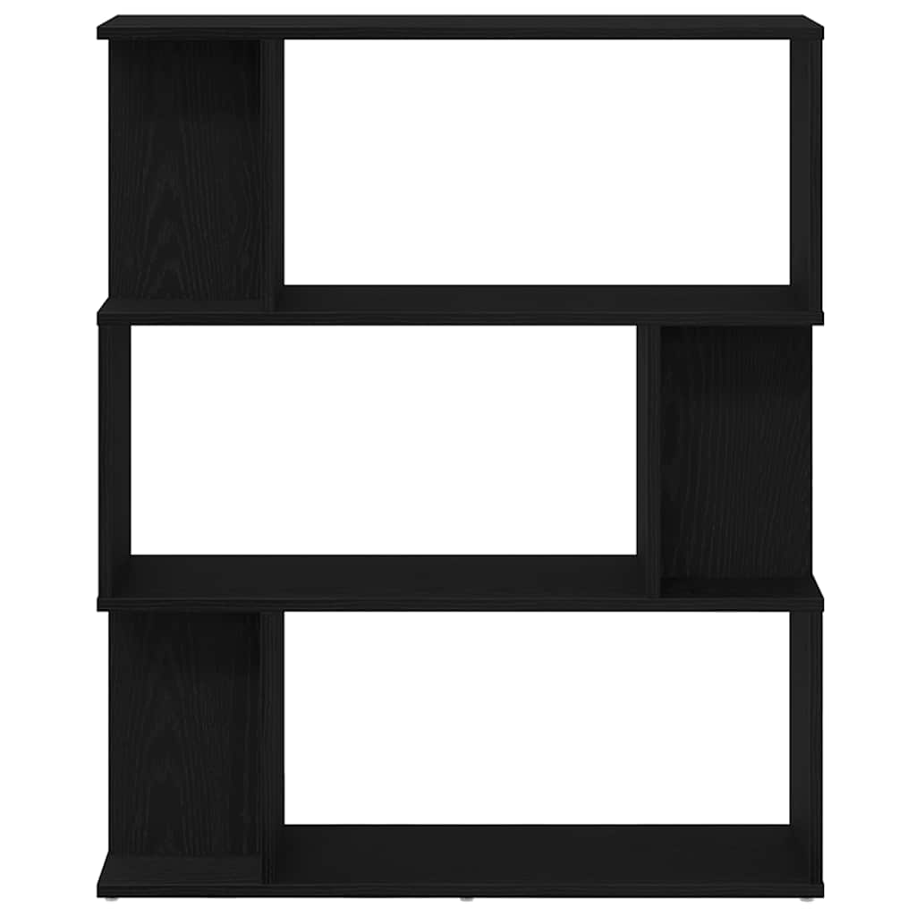 Libreria Rovere Nero 80x24x96 cm in Legno Ingegnerizzato