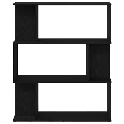 Libreria Rovere Nero 80x24x96 cm in Legno Ingegnerizzato