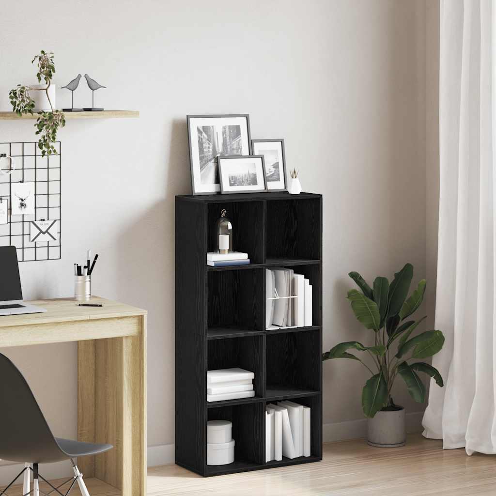 Libreria Rovere Nero 66x30x130 cm in Legno Multistrato | homemem39