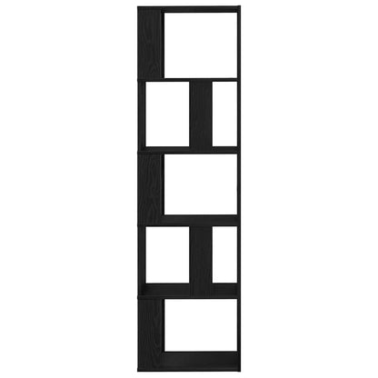 Libreria/Divisorio Rovere Nero 45x24x159 cm Legno Multistrato | homemem39