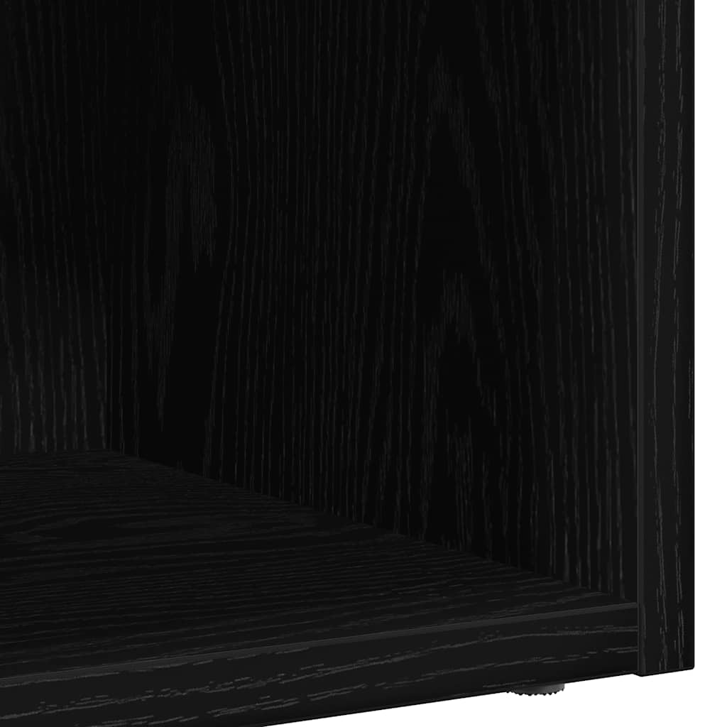 Scatola per Contenitori LP in Rovere Nero 71x34x36cm Truciolato