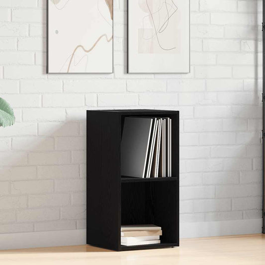 Scatola per Contenitori LP in Rovere Nero 71x34x36cm Truciolato | homemem39