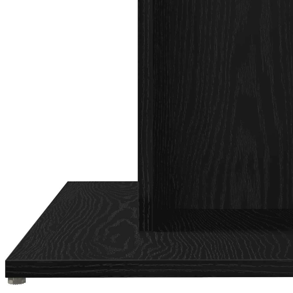 Tavolo da Pranzo Rovere Nero 80x80x75 cm Legno Multistrato | homemem39