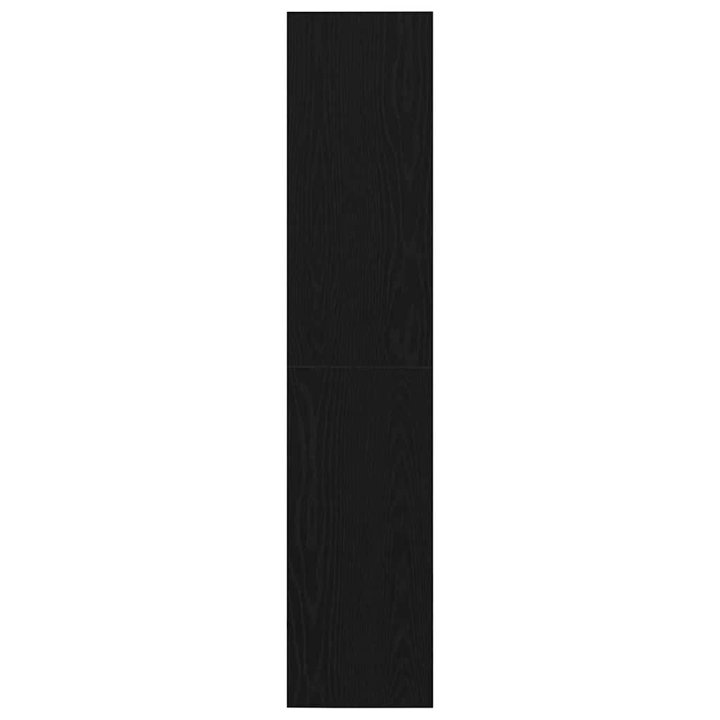 Armadio per Libri con lo scaffale Rovere Nero 143 x 30 x 36 cm