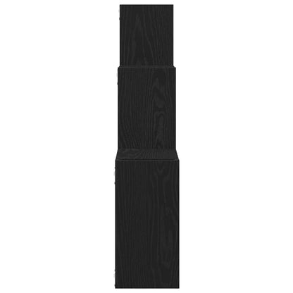 Mensole a Cubo Parete Rovere Nero 68x15x68 cm Legno Multistrato | homemem39
