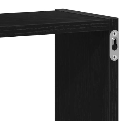 Mensole a Cubo Parete Rovere Nero 68x15x68 cm Legno Multistrato