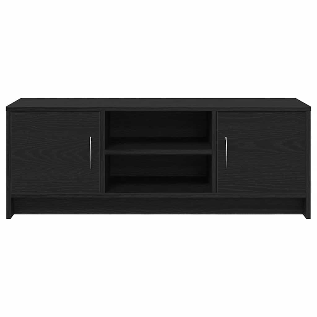Mobile Porta TV Rovere Nero 102x30x37,5 cm Legno Multistrato