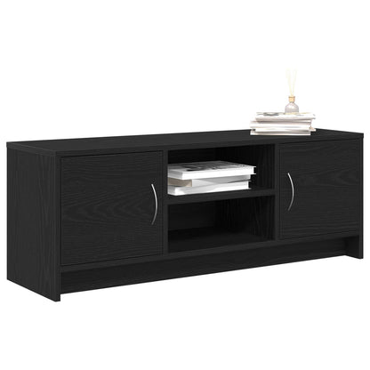 Mobile Porta TV Rovere Nero 102x30x37,5 cm Legno Multistrato