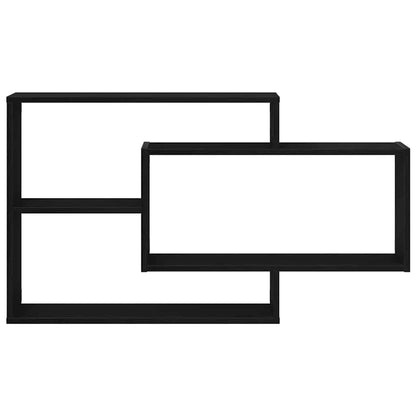 Mensola da parete Rovere Nero 104x20x58,5 cm in Legno Multistrato | homemem39