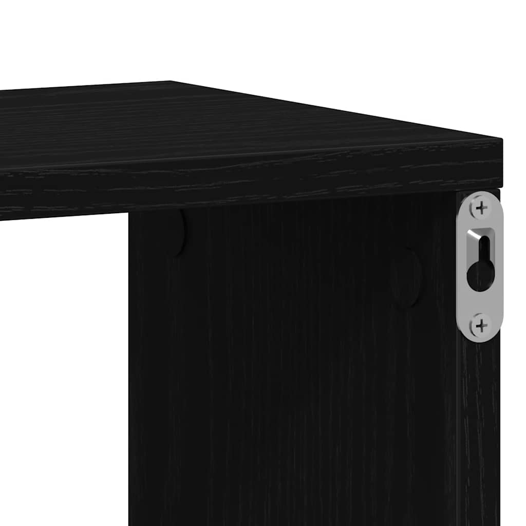 Mensola da parete Rovere Nero 104x20x58,5 cm Legno Multistrato