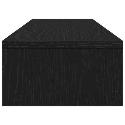 Supporto per Monitor Rovere Nero 100x24x13 cm Legno Multistrato - homemem39