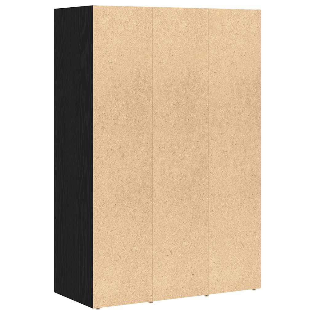 Libreria Rovere Nero 66x30x98 cm in Legno Multistrato