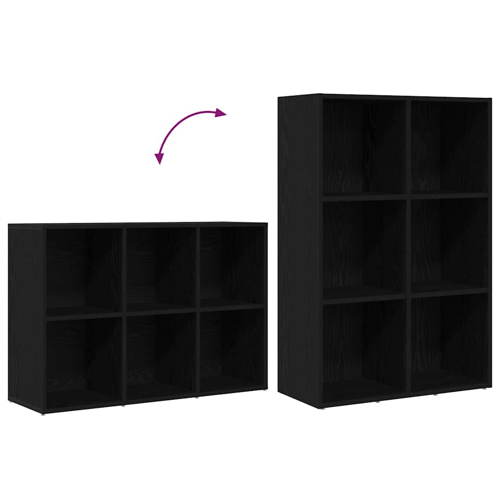 Libreria Rovere Nero 66x30x98 cm in Legno Multistrato