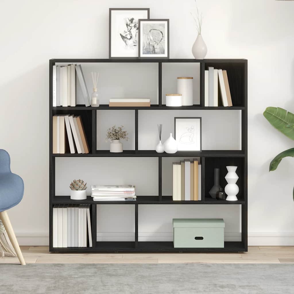 Libreria/Divisorio Rovere Nero 105x24x102 cm - homemem39