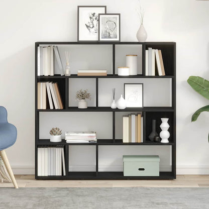 Libreria/Divisorio Rovere Nero 105x24x102 cm - homemem39