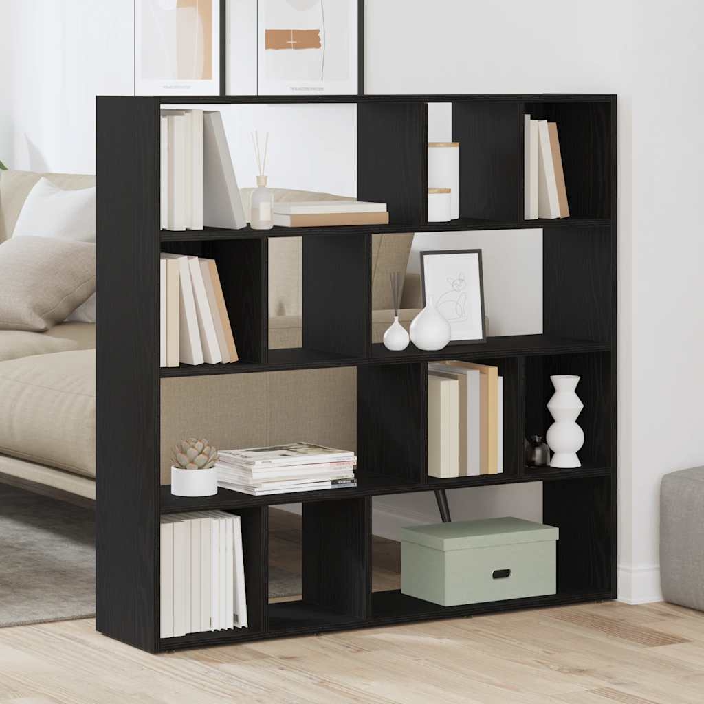 Libreria/Divisorio Rovere Nero 105x24x102 cm - homemem39