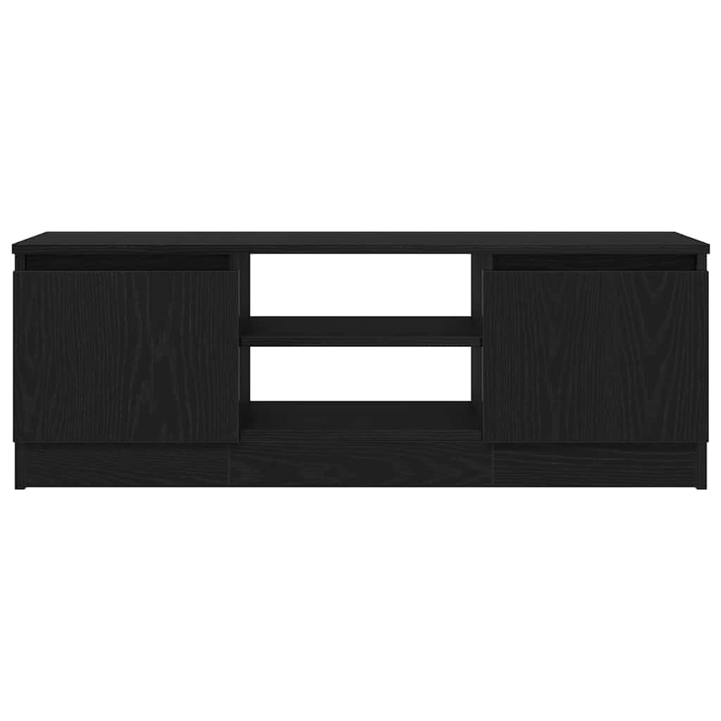 Mobile Porta TV Rovere Nero 102x30x36 cm in Legno Multistrato - homemem39