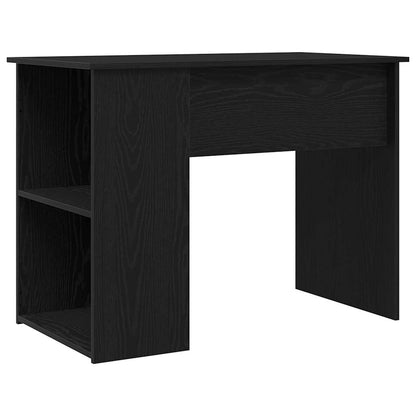Scrivania Rovere Nero 100x55x75 cm in Legno Multistrato