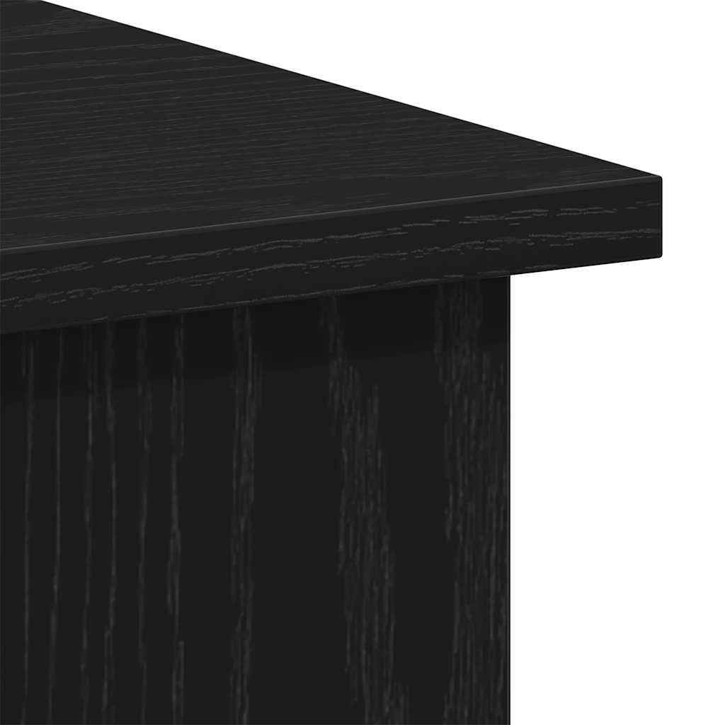 Scrivania Rovere Nero 100x55x75 cm in Legno Multistrato