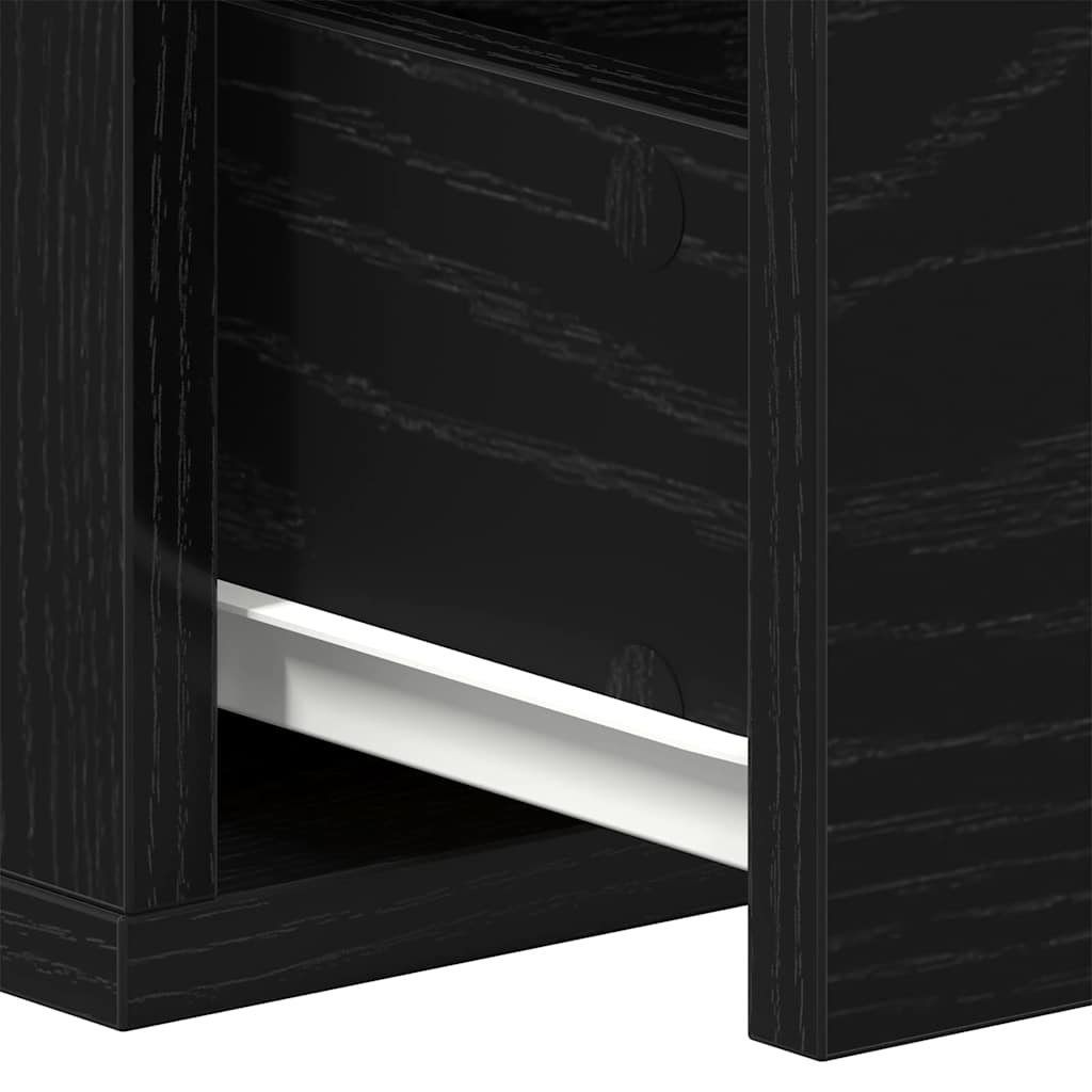 Armadietto a muro con cassetto Rovere Nero 60 x 26 x 18,5 cm | homemem39