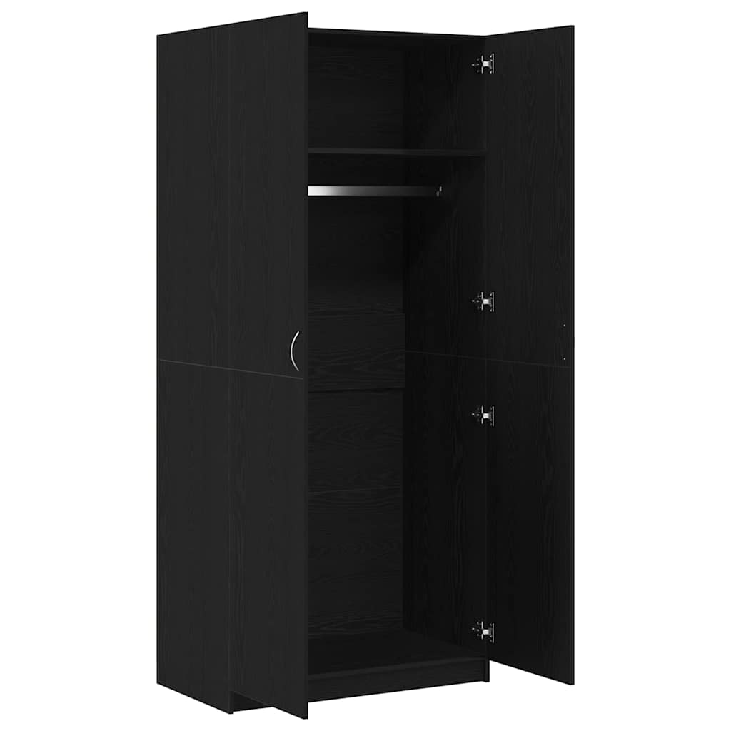 Guardaroba Rovere Nero 90 x 52 x 200 cm Legno multistrato