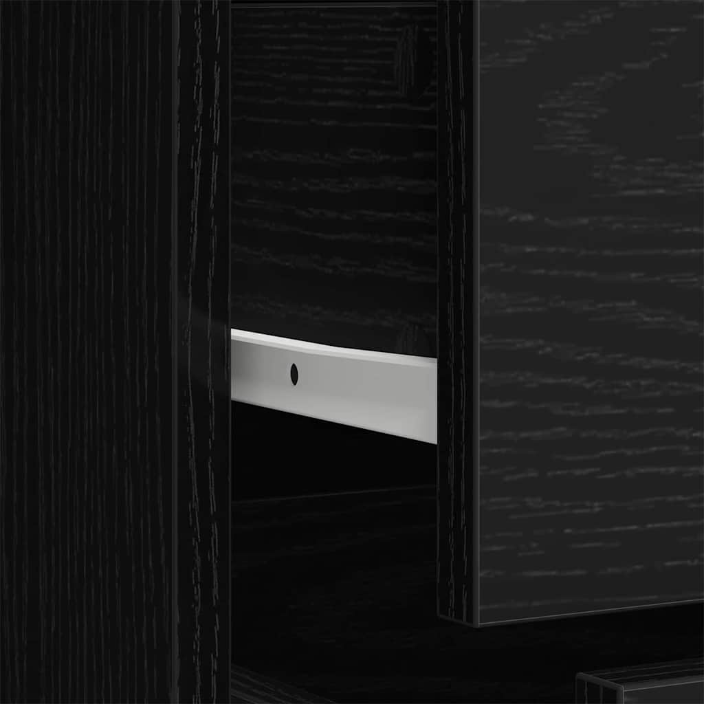 Guardaroba Rovere Nero 80 x 52 x 180 cm Legno multistrato