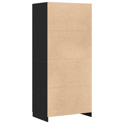 Guardaroba Rovere Nero 80 x 52 x 180 cm Legno multistrato | homemem39