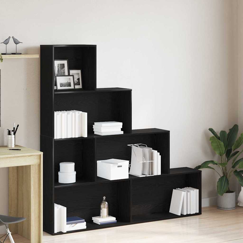 Armadio per Libri Rovere Nero 155 x 24 x 160 cm