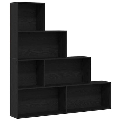 Armadio per Libri Rovere Nero 155 x 24 x 160 cm