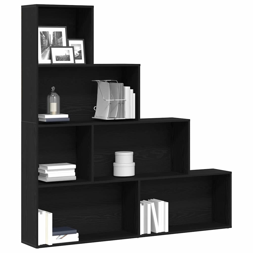 Armadio per Libri Rovere Nero 155 x 24 x 160 cm
