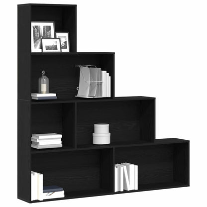 Armadio per Libri Rovere Nero 155 x 24 x 160 cm
