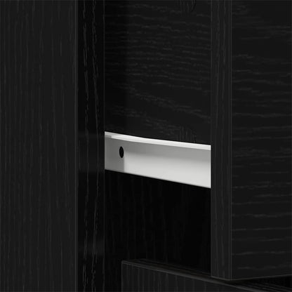 Credenza Rovere Nero 60 x 30 x 75 cm Legno multistrato