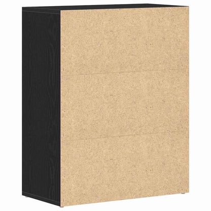 Credenza Rovere Nero 60 x 30 x 75 cm Legno multistrato