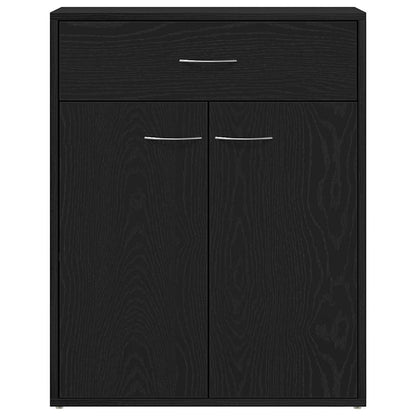 Credenza Rovere Nero 60 x 30 x 75 cm Legno multistrato