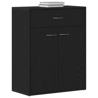Credenza Rovere Nero 60 x 30 x 75 cm Legno multistrato