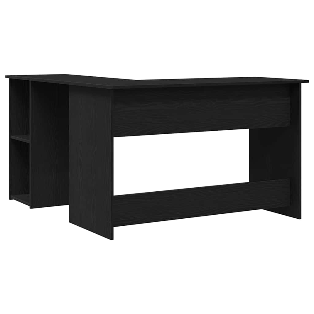 Scrivania ad angolo Rovere Nero 120 x 140 x 75 cm | homemem39