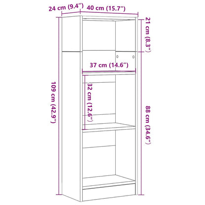 Libreria Rovere Nero 40x24x109 cm in Truciolato | homemem39