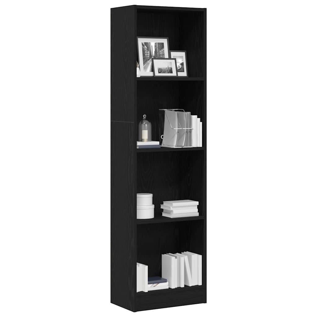 Libreria Rovere Nero 40x24x143 cm in Legno Multistrato | homemem39