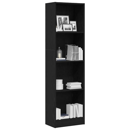 Libreria Rovere Nero 40x24x143 cm in Legno Multistrato | homemem39